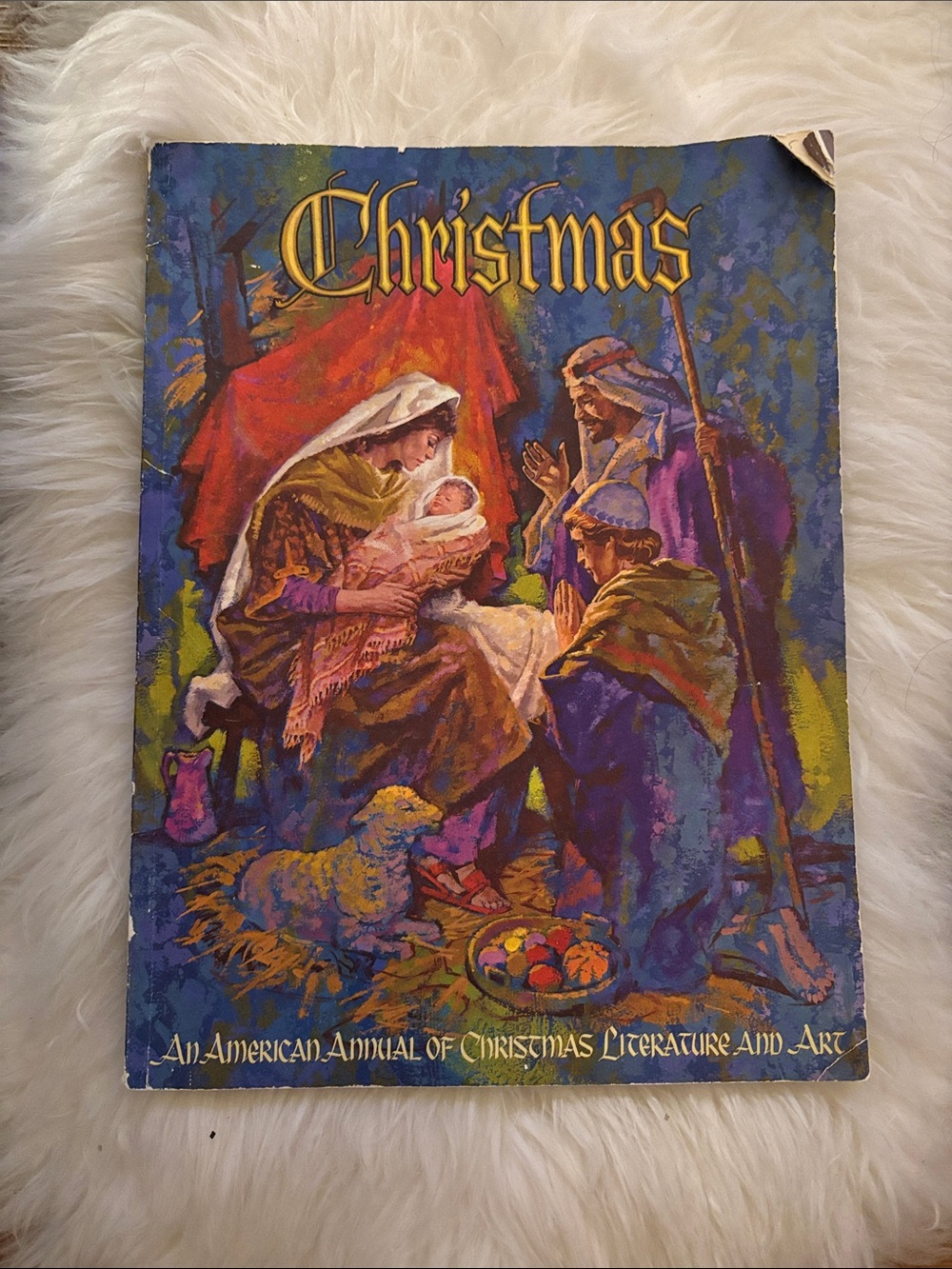 Christmas Nativity Art Book - vintage